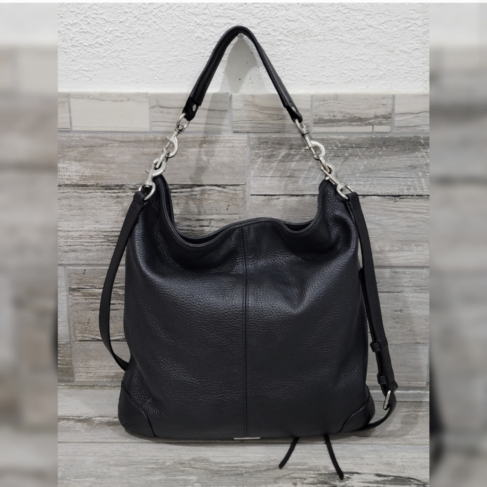 Rebecca Minkoff Black Pebbled Leather Handbag